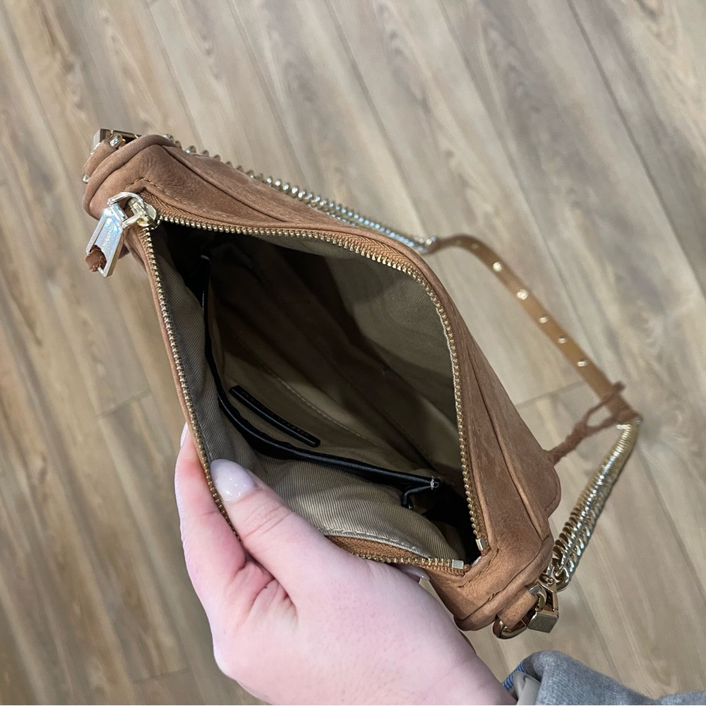 Rebecca Minkoff Tan Suede Mac Crossbody Bag - Picture 3 of 6